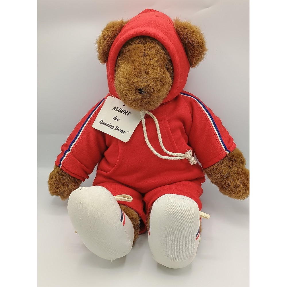 20" 1982 VIB North American Bear Co Albert The Running Bear Plush Jogger w/Tag 4